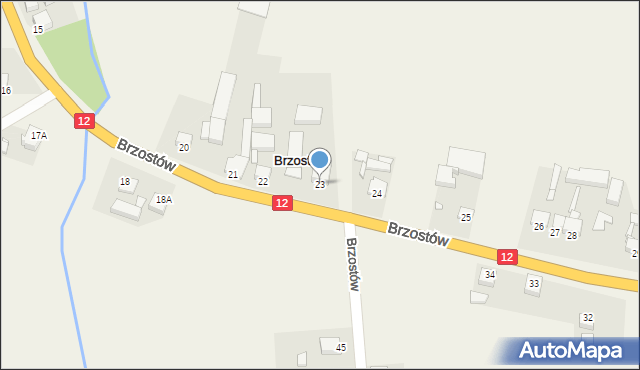 Brzostów, Brzostów, 23, mapa Brzostów