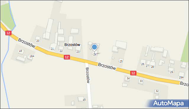 Brzostów, Brzostów, 24, mapa Brzostów