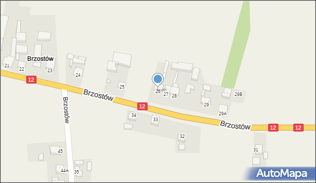 Brzostów, Brzostów, 26, mapa Brzostów