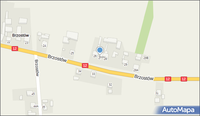 Brzostów, Brzostów, 27, mapa Brzostów