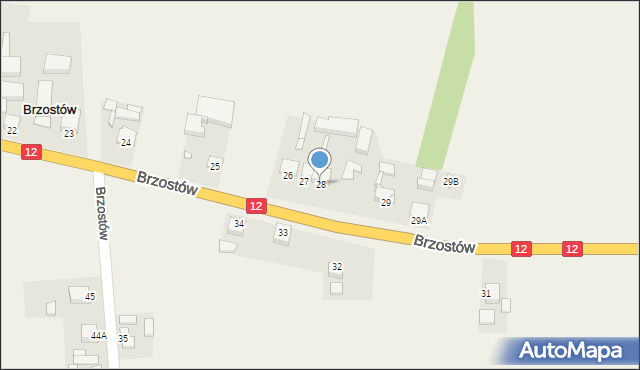 Brzostów, Brzostów, 28, mapa Brzostów