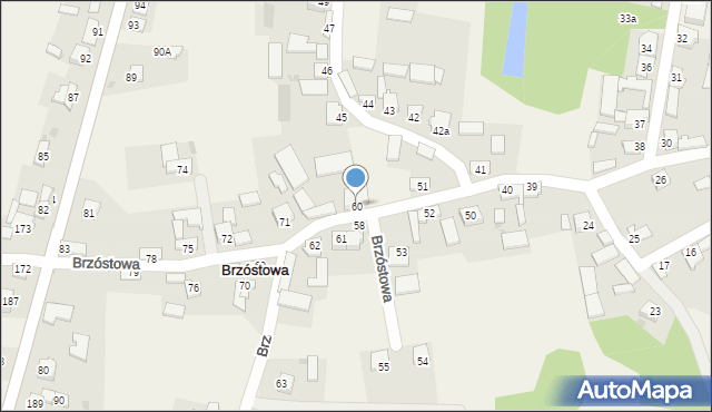 Brzóstowa, Brzóstowa, 60, mapa Brzóstowa