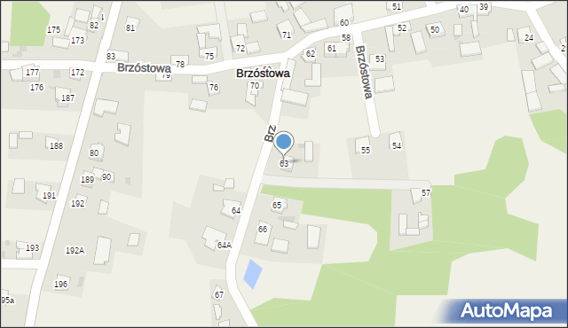 Brzóstowa, Brzóstowa, 63, mapa Brzóstowa