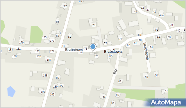 Brzóstowa, Brzóstowa, 76A, mapa Brzóstowa