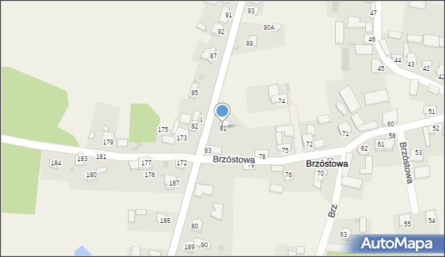 Brzóstowa, Brzóstowa, 81, mapa Brzóstowa