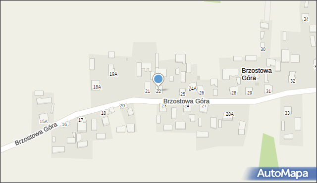 Brzostowa Góra, Brzostowa Góra, 22, mapa Brzostowa Góra