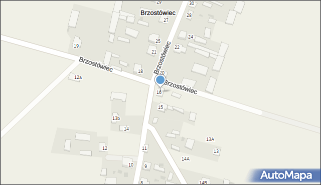 Brzostówiec, Brzostówiec, 17, mapa Brzostówiec