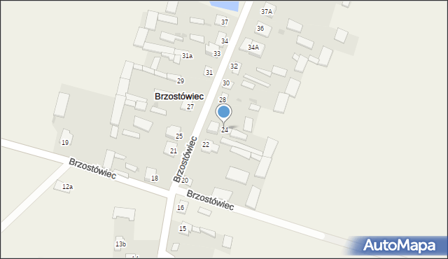 Brzostówiec, Brzostówiec, 24, mapa Brzostówiec