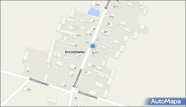 Brzostówiec, Brzostówiec, 28, mapa Brzostówiec