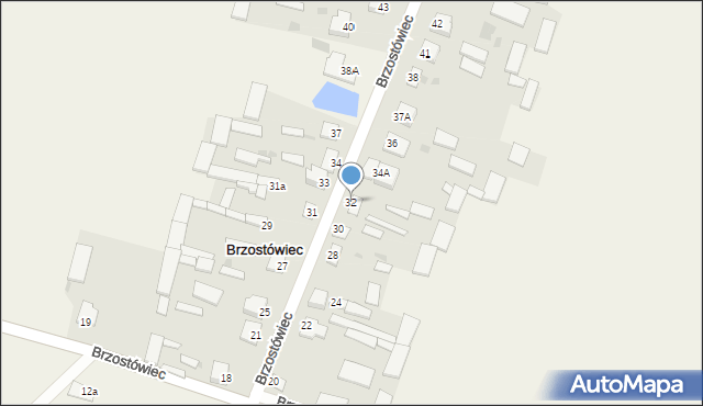 Brzostówiec, Brzostówiec, 32, mapa Brzostówiec