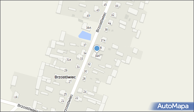 Brzostówiec, Brzostówiec, 34A, mapa Brzostówiec