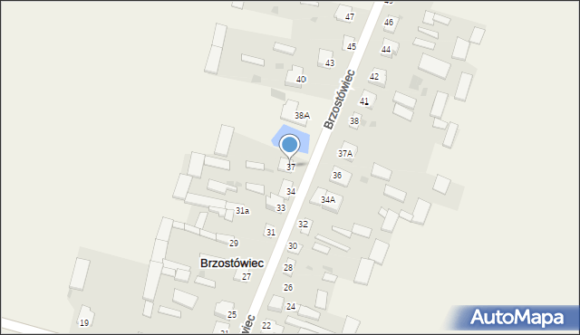 Brzostówiec, Brzostówiec, 37, mapa Brzostówiec