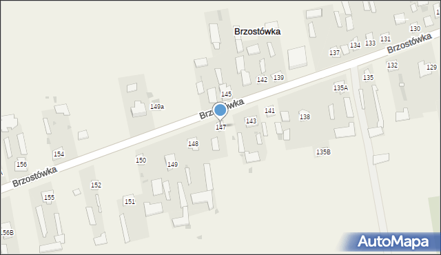 Brzostówka, Brzostówka, 147, mapa Brzostówka