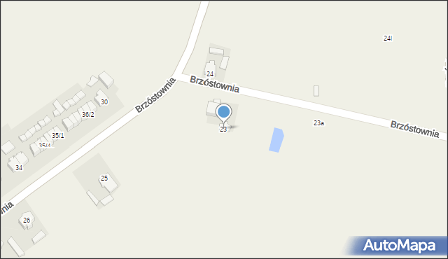 Brzóstownia, Brzóstownia, 23, mapa Brzóstownia