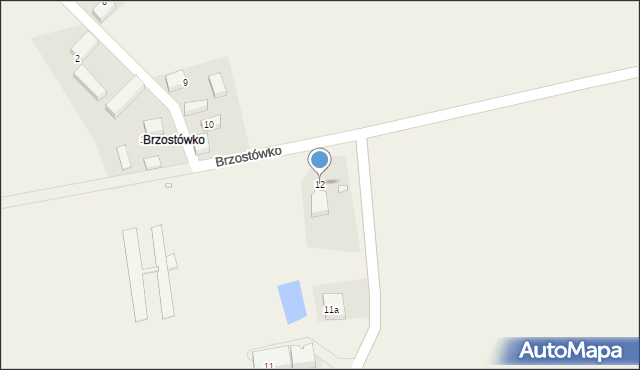 Brzostowo, Brzostówko, 12, mapa Brzostowo