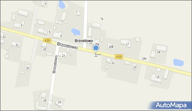 Brzostowo, Brzostowo, 22, mapa Brzostowo