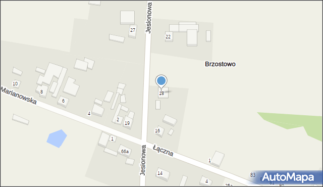 Brzostowo, Brzostowo, 30A, mapa Brzostowo