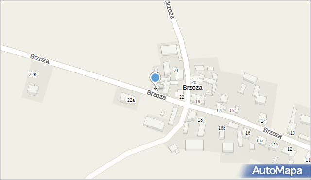 Brzoza, Brzoza, 23, mapa Brzoza