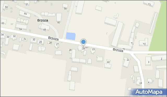 Brzoza, Brzoza, 24, mapa Brzoza