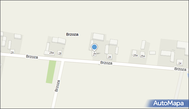 Brzoza, Brzoza, 27, mapa Brzoza