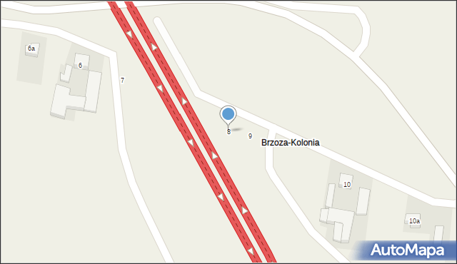 Brzoza, Brzoza, 8, mapa Brzoza
