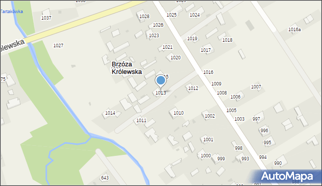 Brzóza Królewska, Brzóza Królewska, 1013, mapa Brzóza Królewska