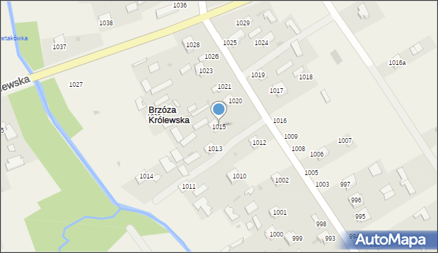 Brzóza Królewska, Brzóza Królewska, 1015, mapa Brzóza Królewska