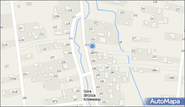 Brzóza Królewska, Brzóza Królewska, 200, mapa Brzóza Królewska