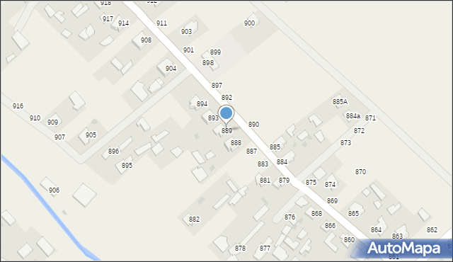 Brzóza Królewska, Brzóza Królewska, 889, mapa Brzóza Królewska