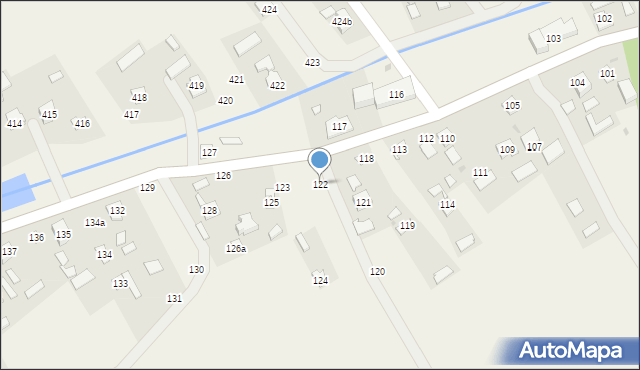 Brzóza Stadnicka, Brzóza Stadnicka, 122, mapa Brzóza Stadnicka