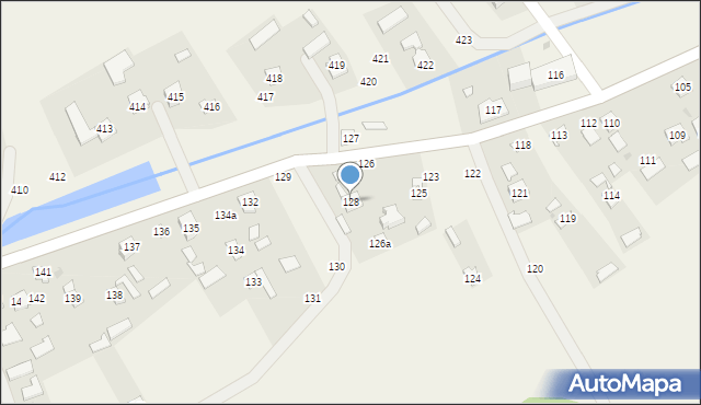 Brzóza Stadnicka, Brzóza Stadnicka, 128, mapa Brzóza Stadnicka