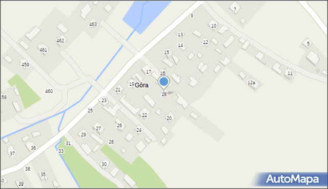 Brzóza Stadnicka, Brzóza Stadnicka, 18, mapa Brzóza Stadnicka