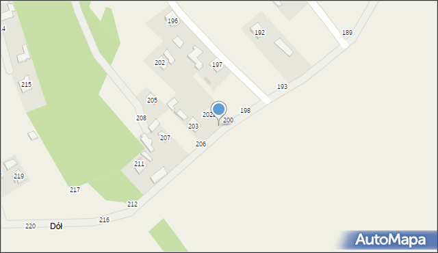 Brzóza Stadnicka, Brzóza Stadnicka, 201, mapa Brzóza Stadnicka