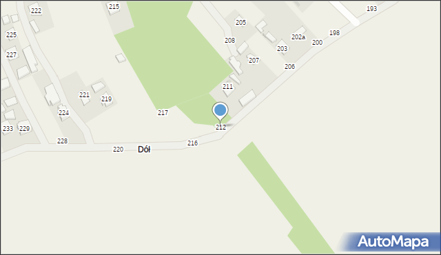 Brzóza Stadnicka, Brzóza Stadnicka, 212, mapa Brzóza Stadnicka