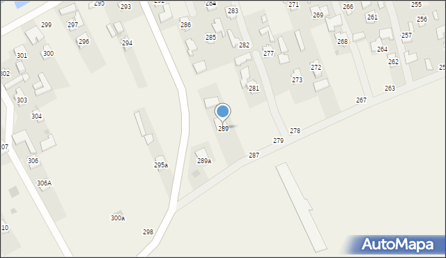 Brzóza Stadnicka, Brzóza Stadnicka, 289, mapa Brzóza Stadnicka