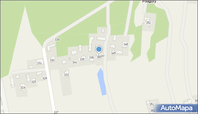 Brzóza Stadnicka, Brzóza Stadnicka, 343, mapa Brzóza Stadnicka