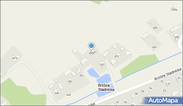 Brzóza Stadnicka, Brzóza Stadnicka, 452a, mapa Brzóza Stadnicka