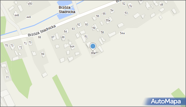 Brzóza Stadnicka, Brzóza Stadnicka, 60a, mapa Brzóza Stadnicka