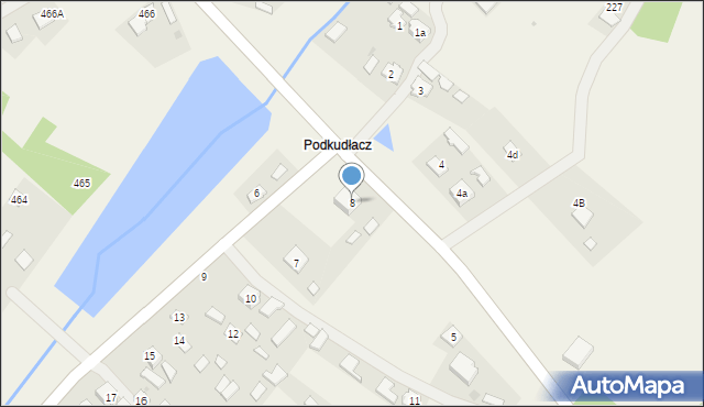 Brzóza Stadnicka, Brzóza Stadnicka, 8, mapa Brzóza Stadnicka