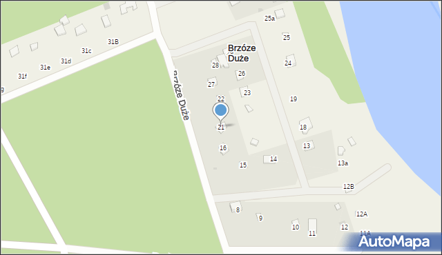 Brzóze Duże, Brzóze Duże, 21, mapa Brzóze Duże