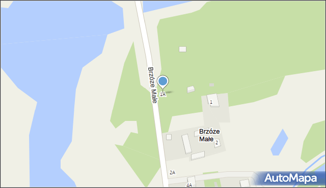 Brzóze Małe, Brzóze Małe, 1A, mapa Brzóze Małe