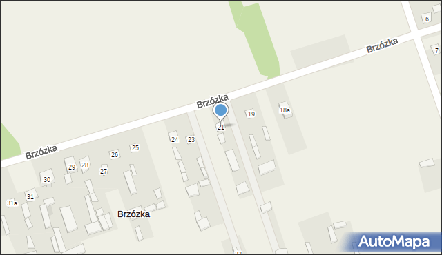 Brzózka, Brzózka, 21, mapa Brzózka