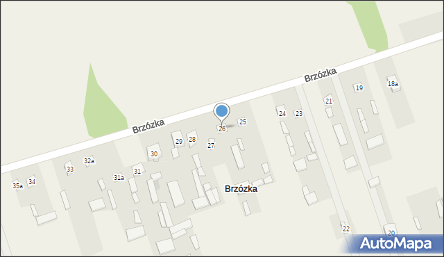 Brzózka, Brzózka, 26, mapa Brzózka