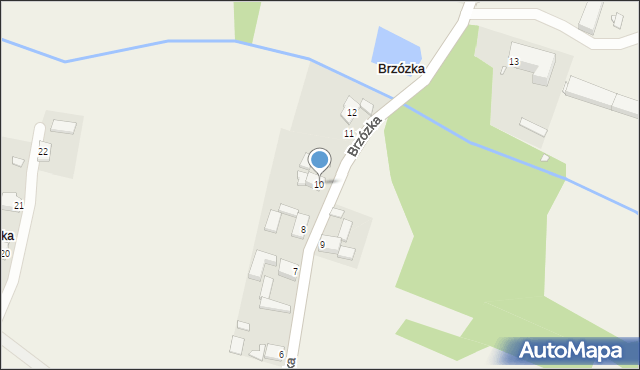 Brzózka, Brzózka, 10, mapa Brzózka