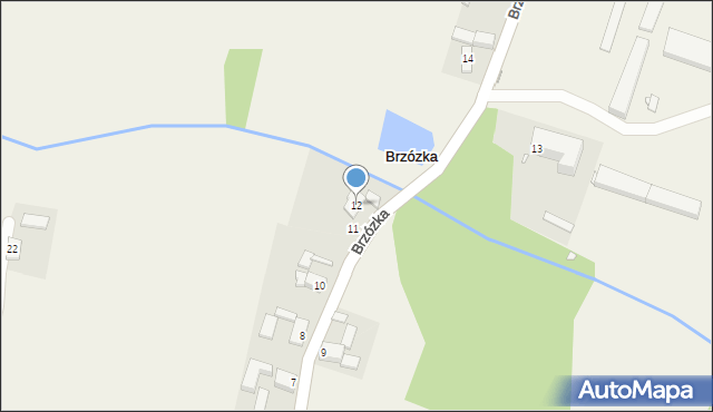 Brzózka, Brzózka, 12, mapa Brzózka