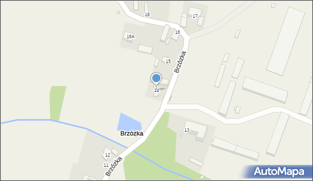 Brzózka, Brzózka, 14, mapa Brzózka