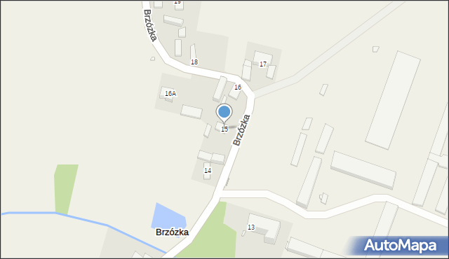 Brzózka, Brzózka, 15, mapa Brzózka