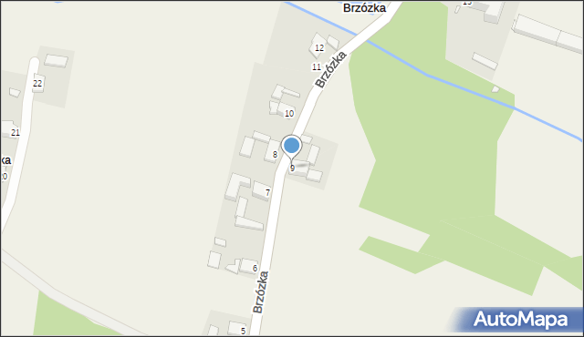 Brzózka, Brzózka, 9, mapa Brzózka