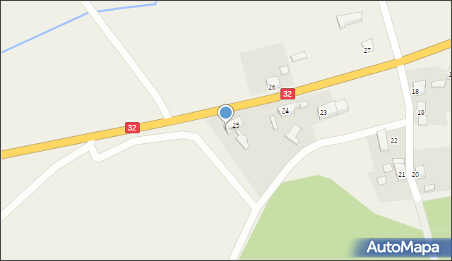 Brzózka, Brzózka, 25A, mapa Brzózka