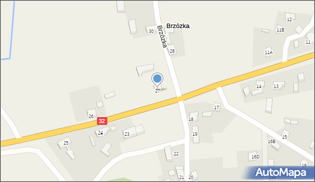 Brzózka, Brzózka, 27, mapa Brzózka